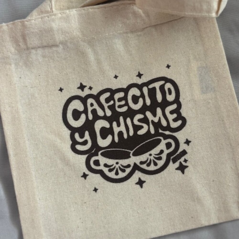 cafe & chisme mini tote